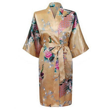 Load image into Gallery viewer, Rayon Robes Women Nightwear Flower Home Clothes    Mulberry
