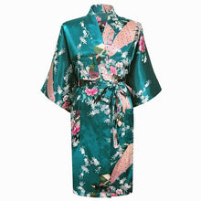 Load image into Gallery viewer, Rayon Robes Women Nightwear Flower Home Clothes    Mulberry
