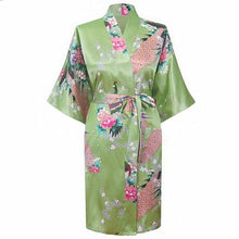 Load image into Gallery viewer, Rayon Robes Women Nightwear Flower Home Clothes    Mulberry
