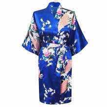 Load image into Gallery viewer, Rayon Robes Women Nightwear Flower Home Clothes    Mulberry
