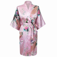 Load image into Gallery viewer, Rayon Robes Women Nightwear Flower Home Clothes    Mulberry
