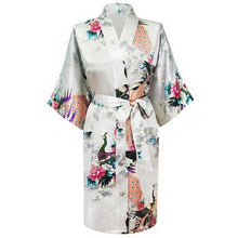 Load image into Gallery viewer, Rayon Robes Women Nightwear Flower Home Clothes    Mulberry
