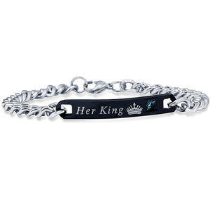HER KING HIS QUEEN COUPLES NECKLACE SET