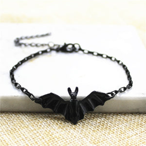 Gothic Black Bat Ring Fashion Flying Bat Metal Adjustable