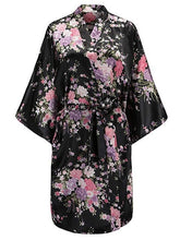 Load image into Gallery viewer, Rayon Robes Women Nightwear Flower Home Clothes    Mulberry
