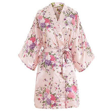 Load image into Gallery viewer, Rayon Robes Women Nightwear Flower Home Clothes    Mulberry
