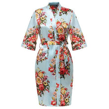 Load image into Gallery viewer, Rayon Robes Women Nightwear Flower Home Clothes    Mulberry
