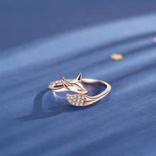 Load image into Gallery viewer, Fox Animal Shaped Rose Gold Rings
