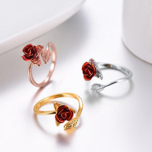 "Love You Forever" Creativity Adjustable Rose Ring