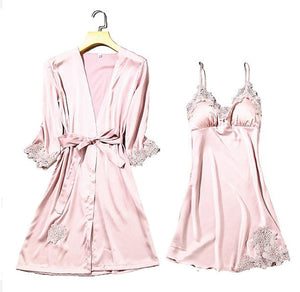 WARMSELLING Silk™ 2021 Lace Mulberry Silk 5 Piece Pajama Set