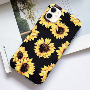 Retro Sunflowers Painting Case