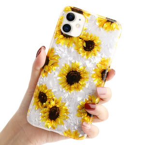 Retro Sunflowers Painting Case