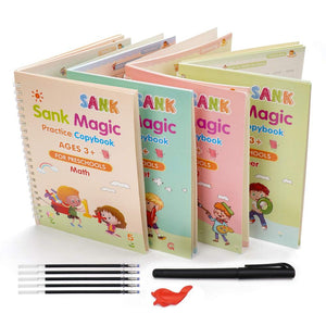 4 Books + Pen Magic Practice Book