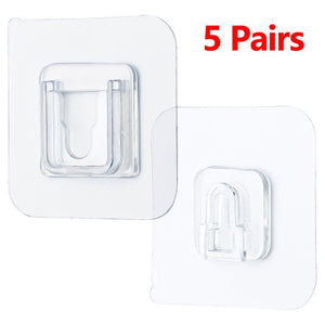 DOUBLE-SIDED ADHESIVE WALL HOOKS [AVAILABLE IN 10 AND 20 PCS]