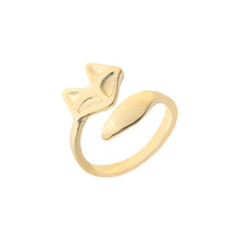 Load image into Gallery viewer, Rose Gold Color Adjustable Cute Fox Rings
