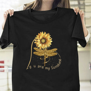 You Are My Sunshine Sunflower Butterfly Colored  T-shirt