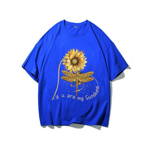 You Are My Sunshine Sunflower Butterfly Colored  T-shirt
