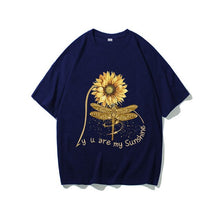 Load image into Gallery viewer, You Are My Sunshine Sunflower Butterfly Colored  T-shirt
