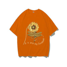 Load image into Gallery viewer, You Are My Sunshine Sunflower Butterfly Colored  T-shirt
