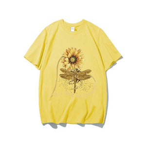 You Are My Sunshine Sunflower Butterfly Colored  T-shirt