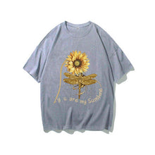 Load image into Gallery viewer, You Are My Sunshine Sunflower Butterfly Colored  T-shirt
