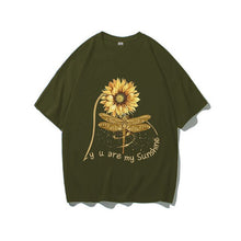 Load image into Gallery viewer, You Are My Sunshine Sunflower Butterfly Colored  T-shirt
