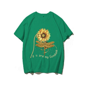 You Are My Sunshine Sunflower Butterfly Colored  T-shirt