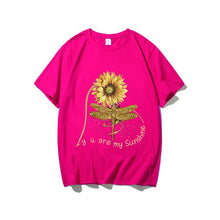 Load image into Gallery viewer, You Are My Sunshine Sunflower Butterfly Colored  T-shirt
