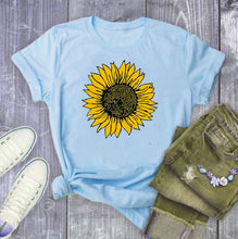 Load image into Gallery viewer, Golden Sunflower Print T Shirt
