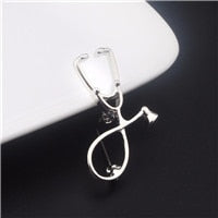 Load image into Gallery viewer, MEDICAL STETHOSCOPE HEART LARIAT NECKLACE
